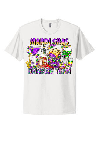 Mardi Gras Drinking Team Short Sleeve