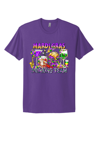 Mardi Gras Drinking Team Short Sleeve
