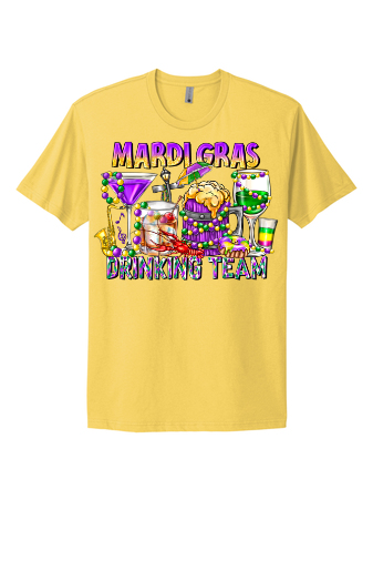 Mardi Gras Drinking Team Short Sleeve