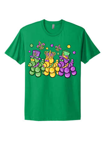 Mardi Gras Bead Dogs Short Sleeve