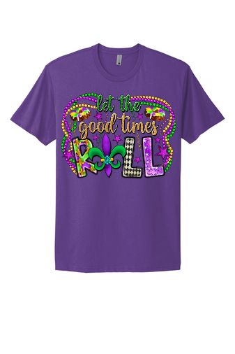 Mardi Gras Let the Good Times Roll Short Sleeve