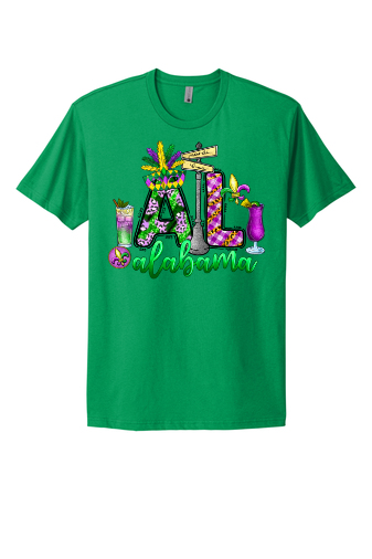 Mardi Gras Alabama Short Sleeve