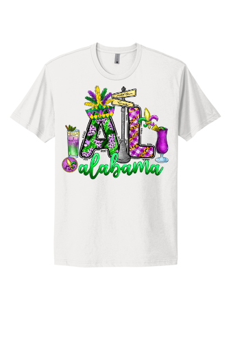Mardi Gras Alabama Short Sleeve