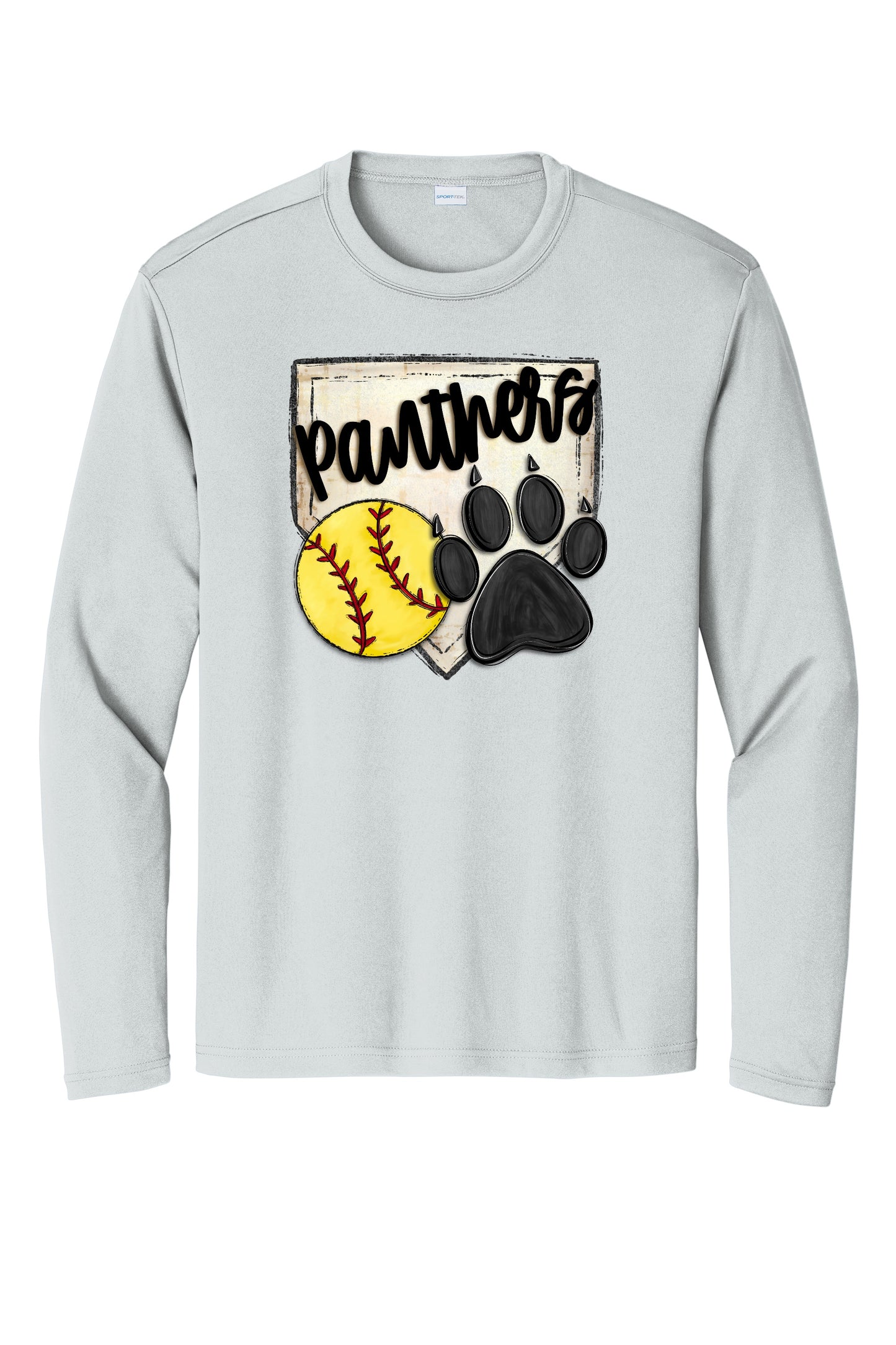 Panthers Paw Print Long Sleeve Tee