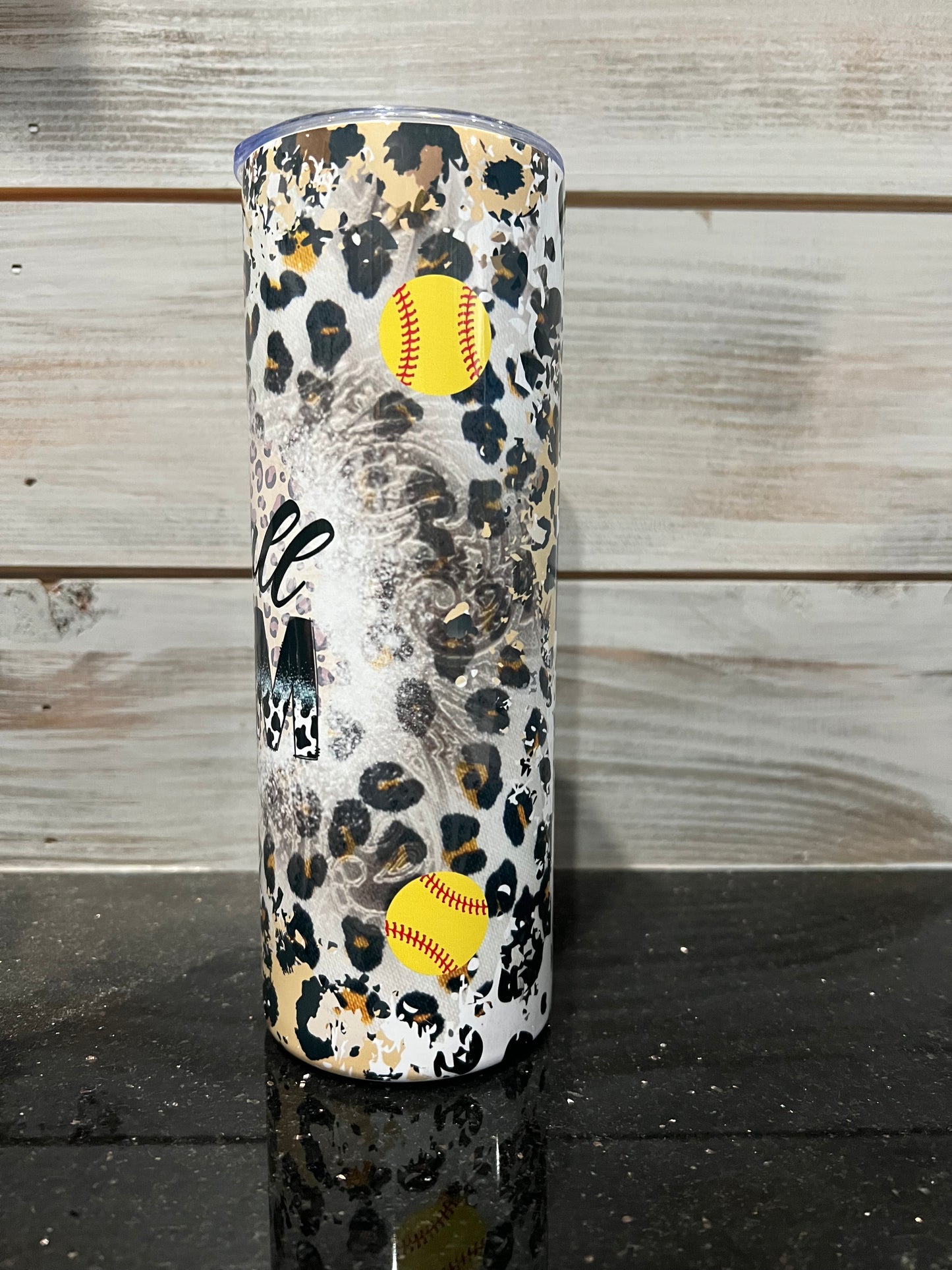 Softball Mom Cheetah Print 20oz