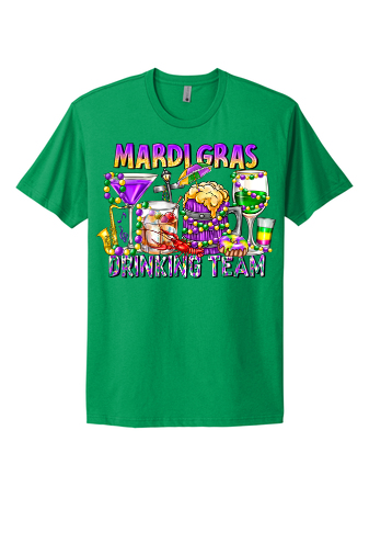 Mardi Gras Drinking Team Short Sleeve