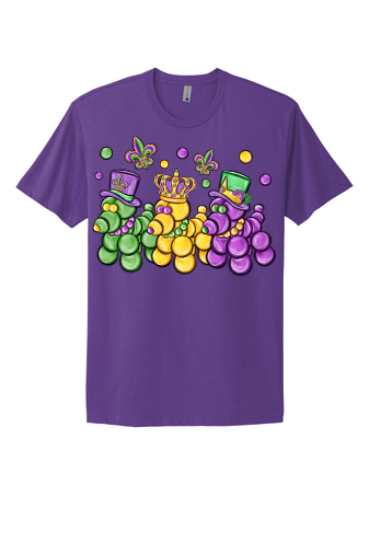 Mardi Gras Bead Dogs Short Sleeve