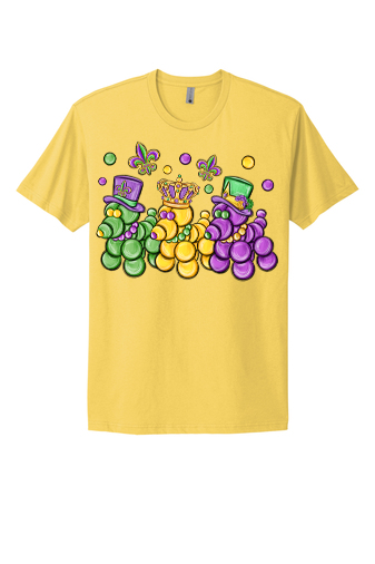 Mardi Gras Bead Dogs Short Sleeve