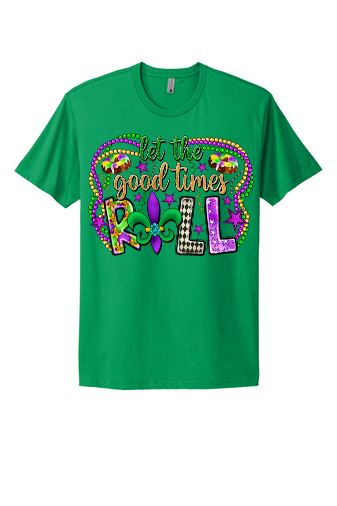 Mardi Gras Let the Good Times Roll Short Sleeve