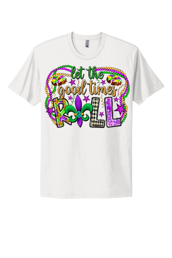 Mardi Gras Let the Good Times Roll Short Sleeve