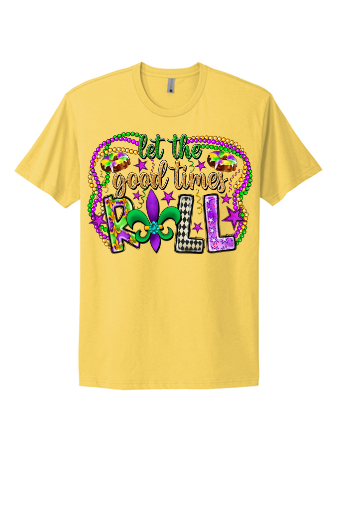 Mardi Gras Let the Good Times Roll Short Sleeve