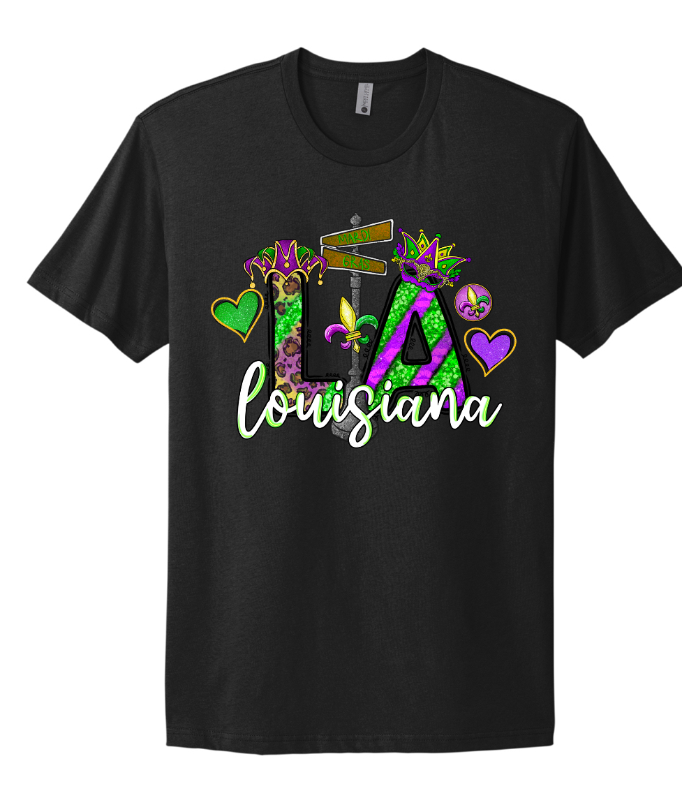 Mardi Gras Louisiana Short Sleeve