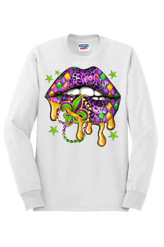 Mardi Gras Lips Long Sleeve