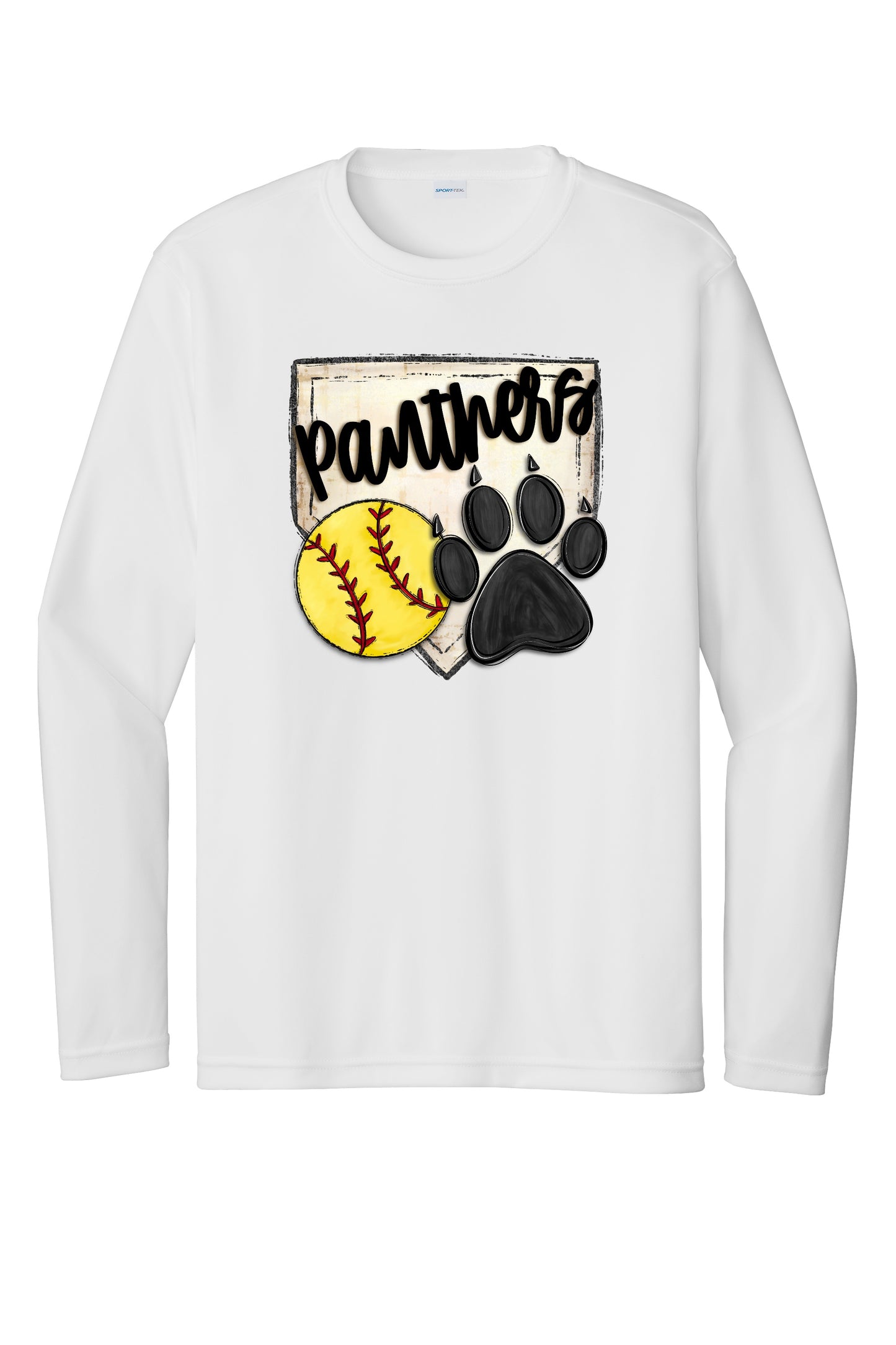 Panthers Paw Print Long Sleeve Tee