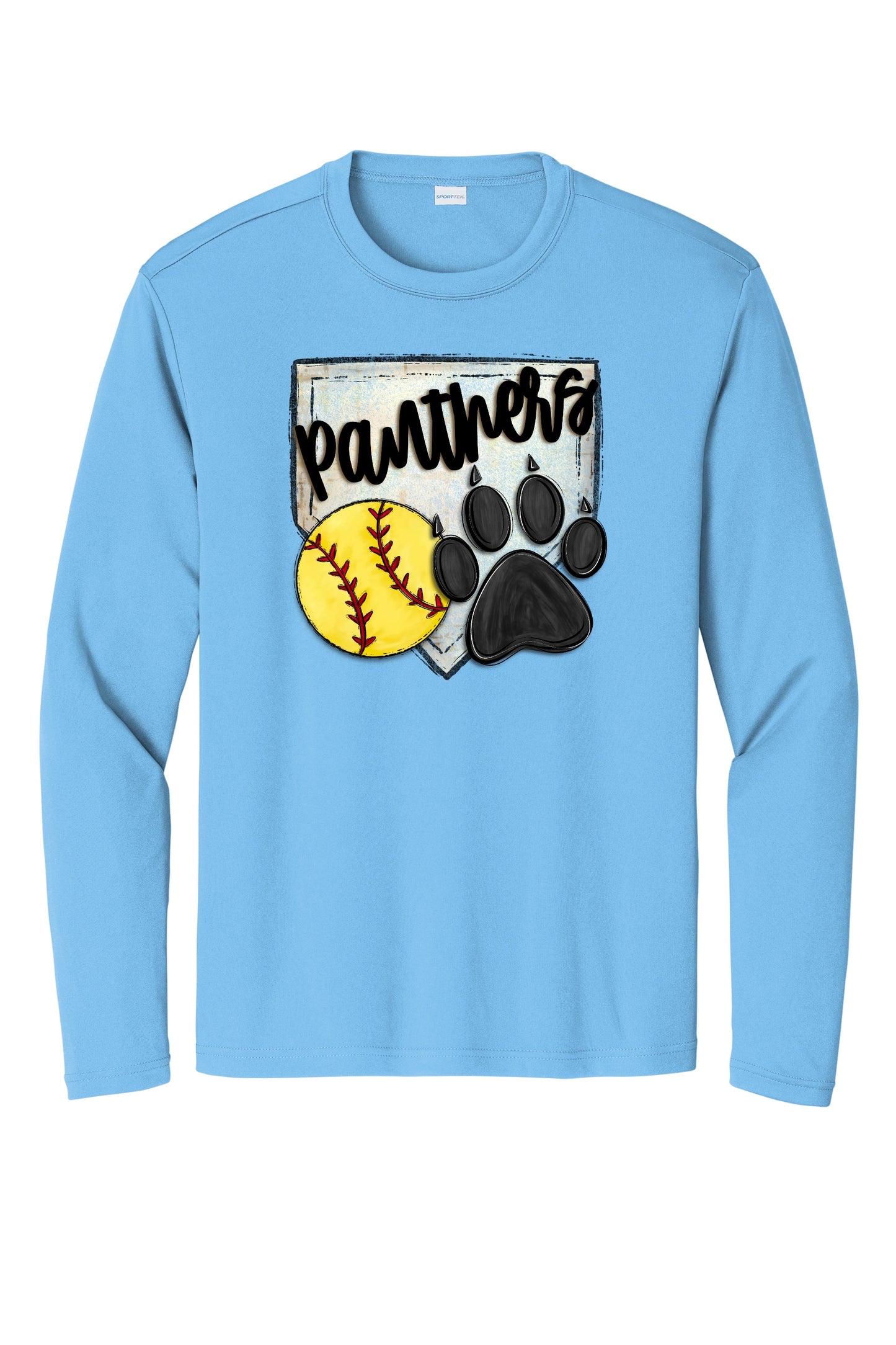 Panthers Paw Print Long Sleeve Tee